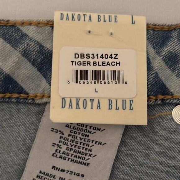 Dakota Blue Y2K Denim Zebra Frayed VINTAGE Side Ruched Mini SkirWomen's Size L - Picture 11 of 14